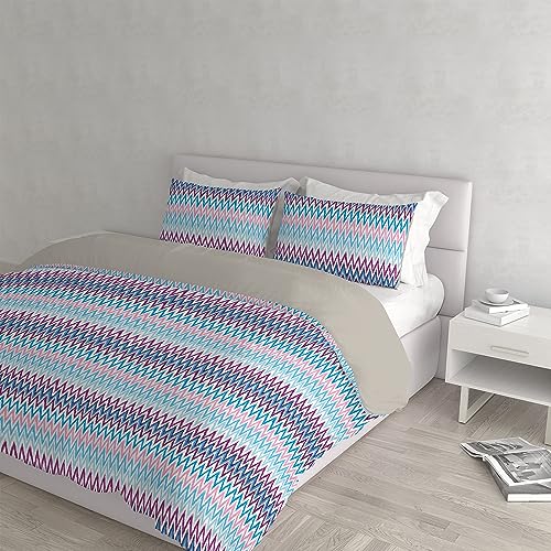 Fantasy Duvet Cover Set, Made in Italy, Microfibre, Frequencies, Double