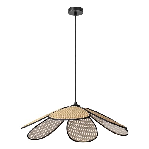 OSRAM Decor Rattan Daisy Pendant Light 690mm E27 Brown, Rattan, Metal, Natural, for Dining Room and Living Room