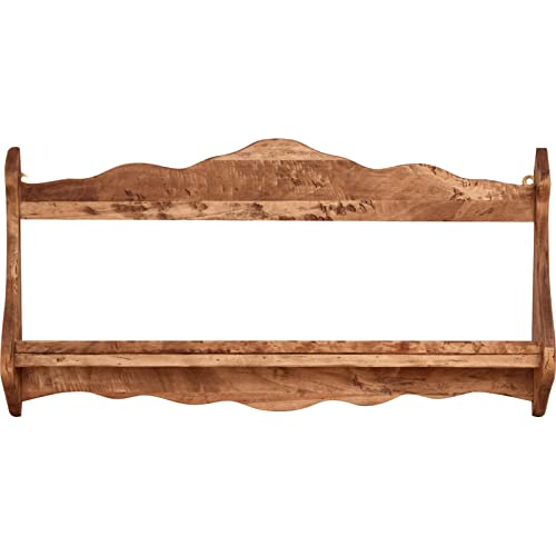 Biscottini Wall shelf wood 84x11x43.5 cm - Wall kitchen shelf natural finish - Wall shelf Made in Italy