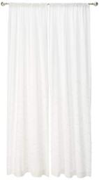 "Lush Decor White Chenille Chevron Window Curtain Panel Pair (95"" x 40""), Cotton, 40"" W x 95"" L (Pack of 2)"