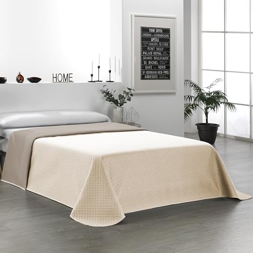 Martina Home Bouti Bedspread Reversible Beige Leather 90cm