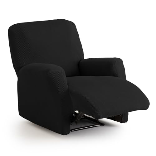 MaxiFUNDAS - Elastic Sofa Cover Relax Armchair Black ??? Extra Soft, Non-Slip and Elastic Sofa Cover ??? Elastic Sofa Cover Model Inca