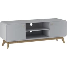 DHP Furniture Cassie TV Stand, Grey, 39x140x53cm (DxWxH)