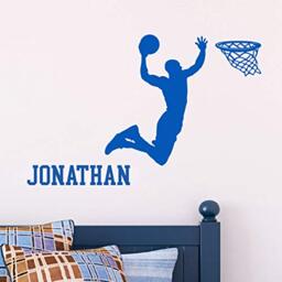 Personalised Name Stickers - Customisable Name Sticker – Children's Room Wall Decoration - 2 Sheets of 35 x 30 cm and 60 x 25 cm – Navy Blue