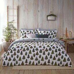 furn. Evergreen Duvet Cover Set (Pine Green - King)