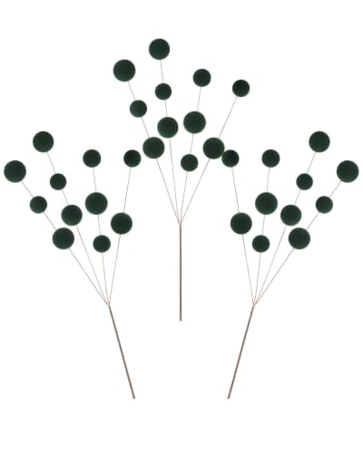 WeRChristmas Sage Green Velvet Bauble Christmas Tree Pick, 70cm