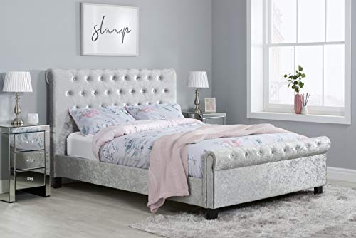 Birlea 150CM SIENNA FABRIC BED STEEL CRUSHED VELVET
