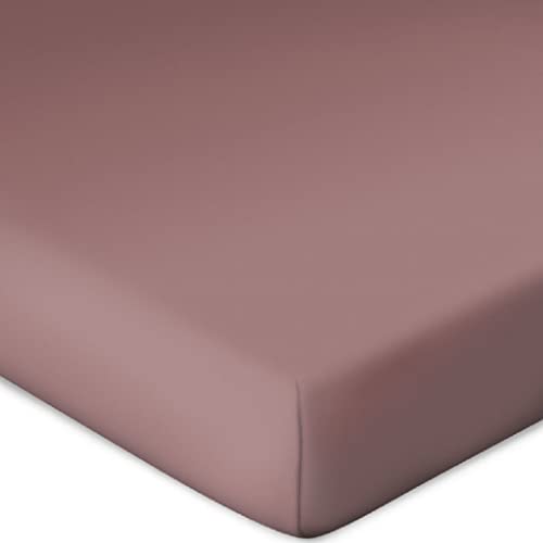 Bassetti Fitted Sheet for Box Spring Topper Plain Colour Fango M6/57 Size 90 x 190 100 x 220 cm