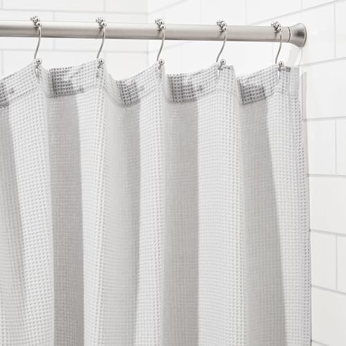 Amazon Basics Extendable Shower Curtain Pole, 137 to 229 cm, Nickel