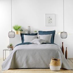 Douceur d'Intérieur Grey Polyester Bedspread 220 x 240 cm