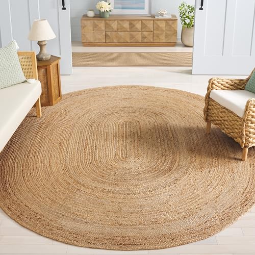 Safavieh Contemporary Rug for Living Room, Dining Room, Bedroom - Cape Cod Collection, Short Pile, in Beige, 91 X 91 cm