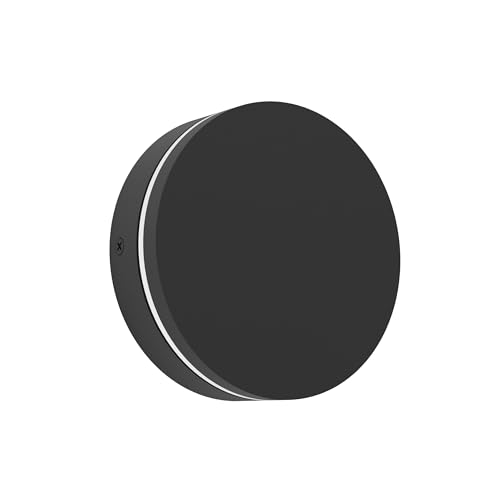 Eglo LED wall Light Pedersano, Round rotable Outdoor lamp, Porch and Front Door Lighting, Black, Warm - Neutral - Cool White, IP44