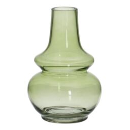 BigBuy Home Green Glass Vase 13 x 13 x 19 cm