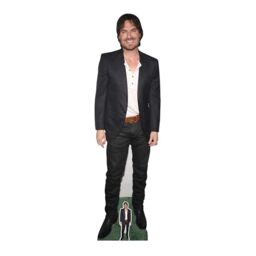 Star Cutouts CS1152 Ian Somerhalder Black Suit Cutout with Mini 178cm - Free Standing, Quick Set Up, TV parties and fan gifts
