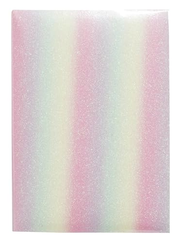 Exacompta - Ref. 62443E - Candy Photo Album with Pockets - 300 Photos 10 x 15 cm - 100 Pages - Format 22.5 x 32.5 cm - Rainbow Glitter Cover with Notebook Cover