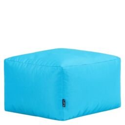 Bean Bag Bazaar Outdoor Bean Bag Footstool with Filling Included, Aqua