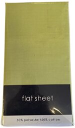 Rapport Home 56 Pick Non Iron Flat Sheet - Green Kingsize Flat Sheet