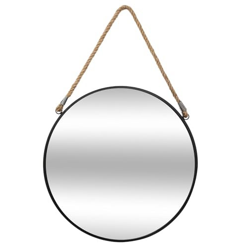 WELL HOME MOBILIARIO & DECORACIÓN Round mirror with rope, in metal-D. 55 cm