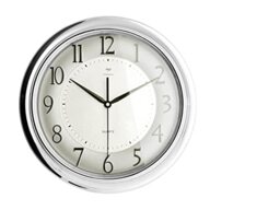H&H Wall clock thompson round cm 37 silver color. watches