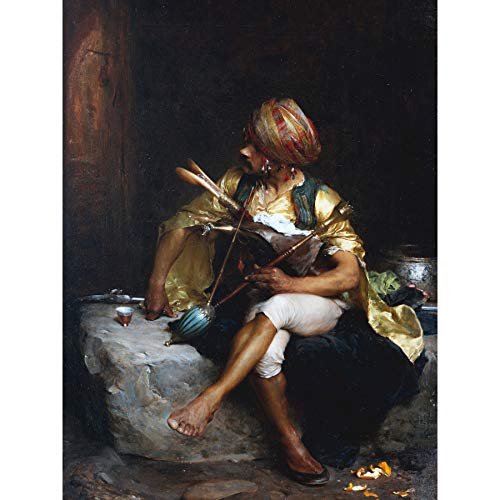 Bargue Bashi-bazouk Soldier Ottoman Empire Painting Large Wall Art Print Canvas Premium Mural