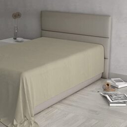 Max Color Top Sheet, 100% Cotton, Plain, Taupe, Queen Size 180 x 300 cm