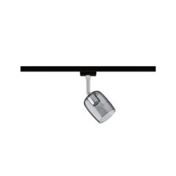 Paulmann 96967 Blossom URail Individual spot G9 max. 10W dimmable 230V Black matt, Smoke Glass Rail System – Choose Any lamp