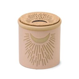 Paddywax Scented Candles Dune Collection Artisan Soy Wax Candle in Ceramic Jar with Cork Lid, 226g, Rosewater & Santal