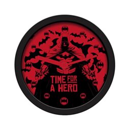 Pyramid International DC Comics Alarm Clock (Batman Time For A Hero Design) 12cm Diameter in Presentation Box - Official Merchandise