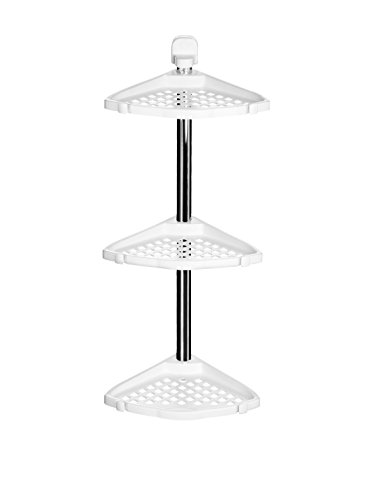 Premier Housewares 3-Tier Bathroom Corner Shelf Unit - White