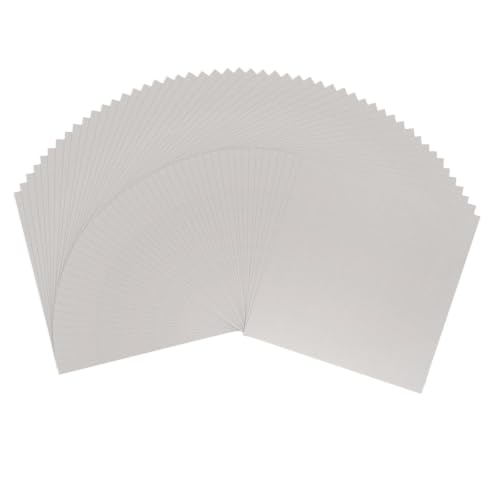 "Vaessen Creative Greyboard 1mm - 12 x 12"" - 50 Chipboard Sheets - Bookbinding Supplies for Crafting and Scrapbooking"
