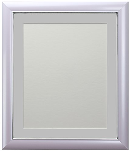FRAMES BY POST Soda Picture Photo Frame, Plastic, Lilac with Light Grey Mount, 7 x 5 Image Size 5 x 3.5 Inch