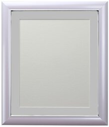 FRAMES BY POST Soda Picture Photo Frame, Plastic, Lilac with Light Grey Mount, 7 x 5 Image Size 5 x 3.5 Inch