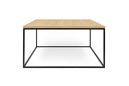 TemaHome Coffee Table, Metal Oak, Beech Wood, 75x75x40