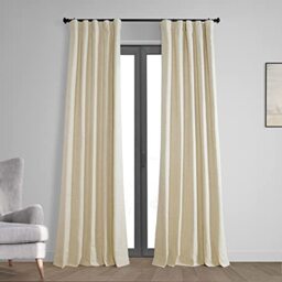 "HPD Half Price Drapes Vintage Blackout Curtains for Bedroom & Living Room, Polyester Blend, Natural Light Beige, 50"" W x 84"" L (Pack of 1)"