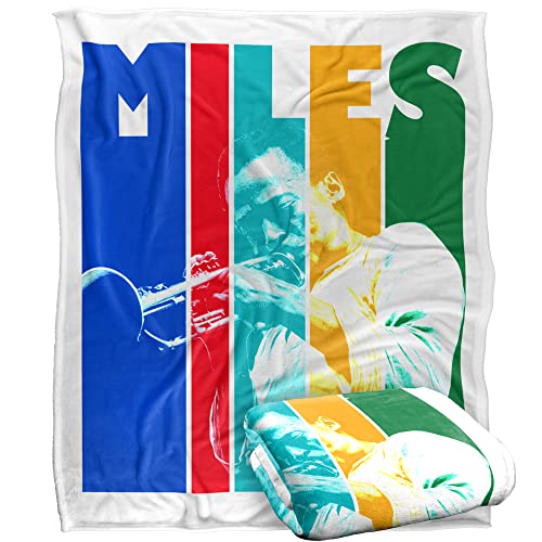Miles Davis Color Block Silky Touch Super Soft Throw Blanket 152 X 127 cm