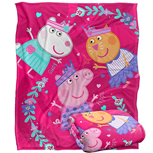 "Peppa Pig Kids Silky Touch Blanket, 152 x 127 cm Peppa Suzy Candy Friends, 50"" x 60"""