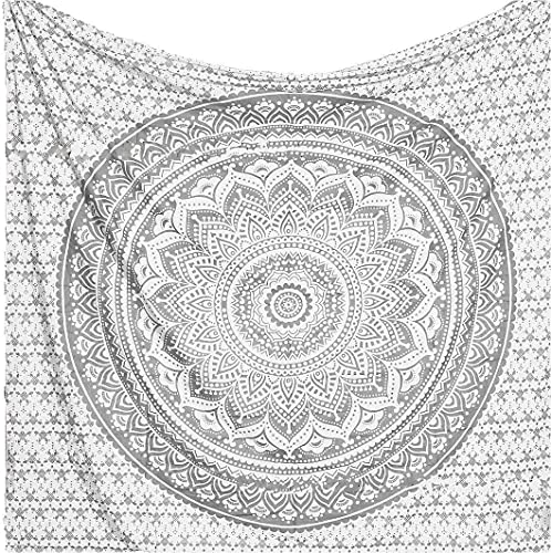 Popular Handicrafts Tapestry Hippie Mandala Bohemain Wall Hanging - Tapestries Gypsy Hippy Silver Wall Decor Indian Ombre Boho Dorm Room Decorative Accessories