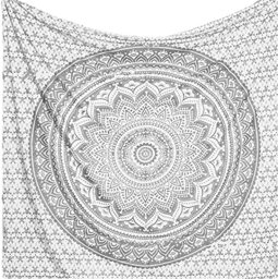 Popular Handicrafts Tapestry Hippie Mandala Bohemain Wall Hanging - Tapestries Gypsy Hippy Silver Wall Decor Indian Ombre Boho Dorm Room Decorative Accessories