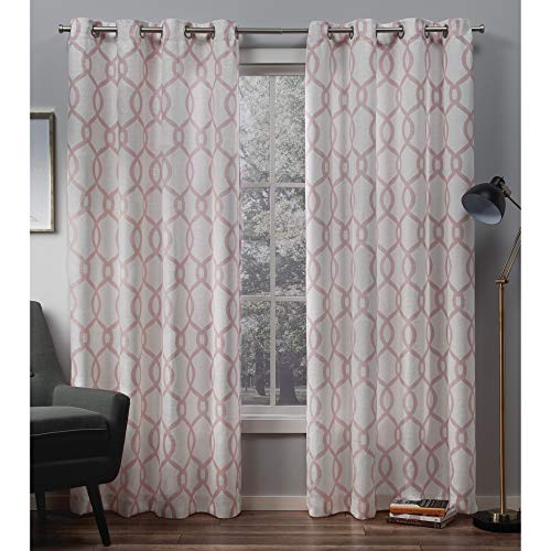 Exclusive Home Curtains Kochi Grommet Top Panel Pair, Blush, 54x84, 2 Piece