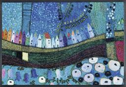 Wash&Dry Door Mat, Acrylic, Multicoloured, 75x120x0.7 cm