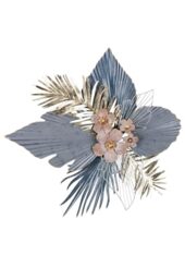GILDE Merida Wall Relief Metal Grey Leaf 86 x 88 x 10 cm Wall Decoration Art Decoration Living Room