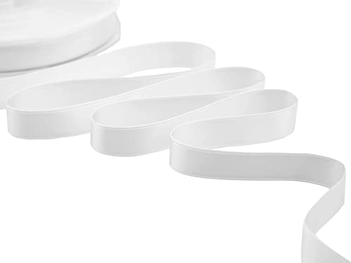 Furlanis - Double Satin Ribbon, Decoration, Gift, Christmas Packing, Wedding, Party, Made in Italy - Optical White, 16 mm x 25 m