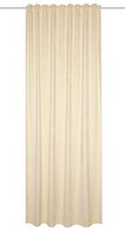 Home Basics Thermochenille Wolly 085425-0201 Thermal Curtain with Combination Band Cream 265 x 135 cm