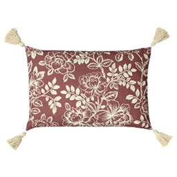 Paoletti Somerton Polyester Filled Cushion, Polyester, Mulberry