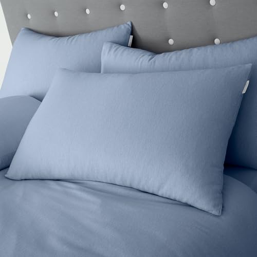 Catherine Lansfield Brushed Cotton Standard Pillow case Pair with envelope closure Lansfield Blue