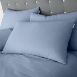 Catherine Lansfield Brushed Cotton Standard Pillow case Pair with envelope closure Lansfield Blue