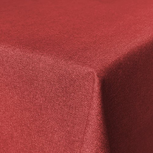 Fleckabweisende Qualit??tsstoffe Stain-Resistant Coated Cotton Table Cloth - Quality Fabric - Dirt & Water Repellent - Wipes Clean, red, 160 x 140cm