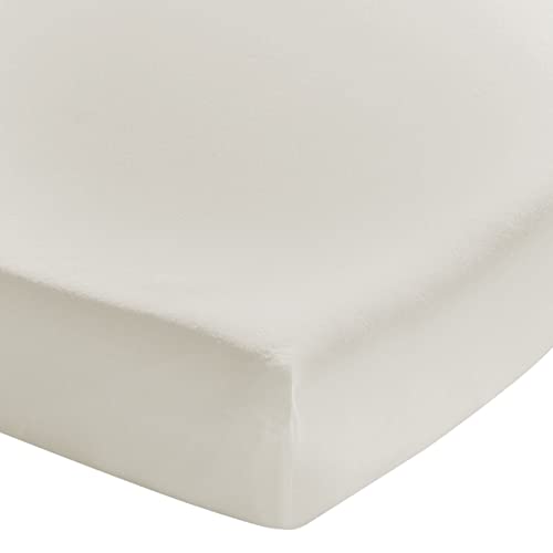 Plain Washed Cotton Fitted Sheet, Soft Line, 140 x 200 cm, Made in France