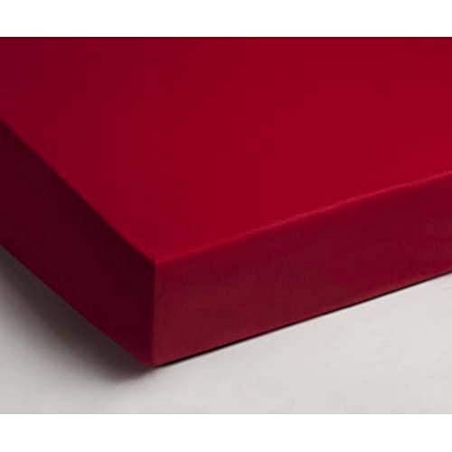 Daydream Jersey Fitted Sheet Red, Cotton, 190 x 220 cm