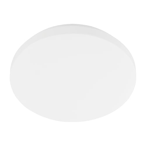 Eglo LED Ceiling Light Approdo, 1600 lumens, lamp for Balcony and Terrace, Outdoor Porch Lighting, White Plastic, IP54, Warm White, Ø 26 cm